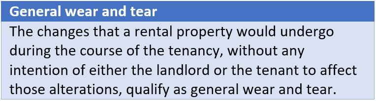 General wear and tear of rental property
